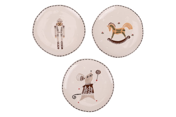 XMAS SAUCER 3ASS 20.5 CM - 2188166