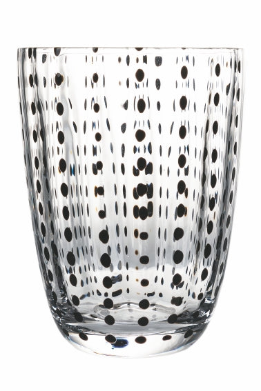 KALAHARI GLASS CLEAR COLOR BLACK DOTS - 5909898
