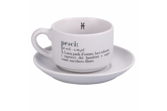 VICTIONARY PESCI COFFEE CUP AND SAUCER SET - 5910692