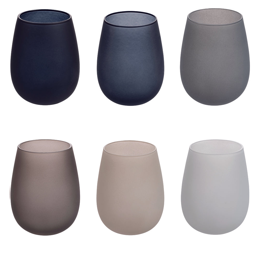 HAPPY HOUR SET OF 6 WATER GLASSES STONES - 5911527