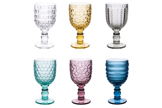 GEOMETRIES SET OF 6 ASS GOBLETS - 5912708