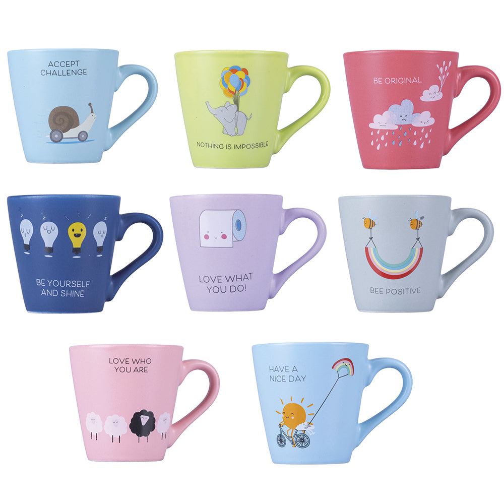 SUPER BE POSITIVE COFFEE CUP 90ML 8ASS - 5914021