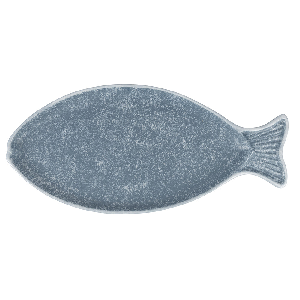 PAROS FISH PLATE OVAL TURQUOISE 37CM - 5918772