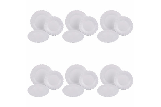 DINNER SET 18 PCS OPAL / SCALLOPED B - 5919315