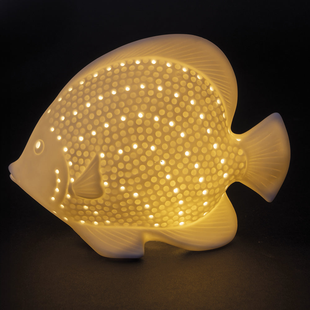 OCEAN FISH LED PORCELAIN 20X8X14,5CM - 5919800