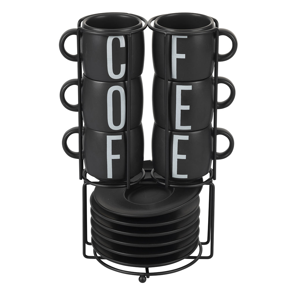 BIGISMORE SET OF 6 CUPS WITH SAUCER AND STAND - 5919835