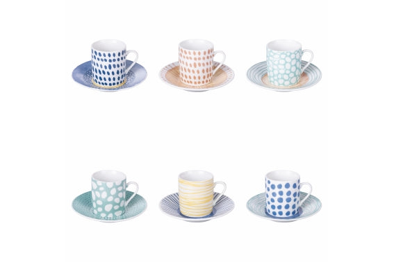 MAREA SET 6PCS COFFEE CUP 90ML/ SAUCER - 5920268