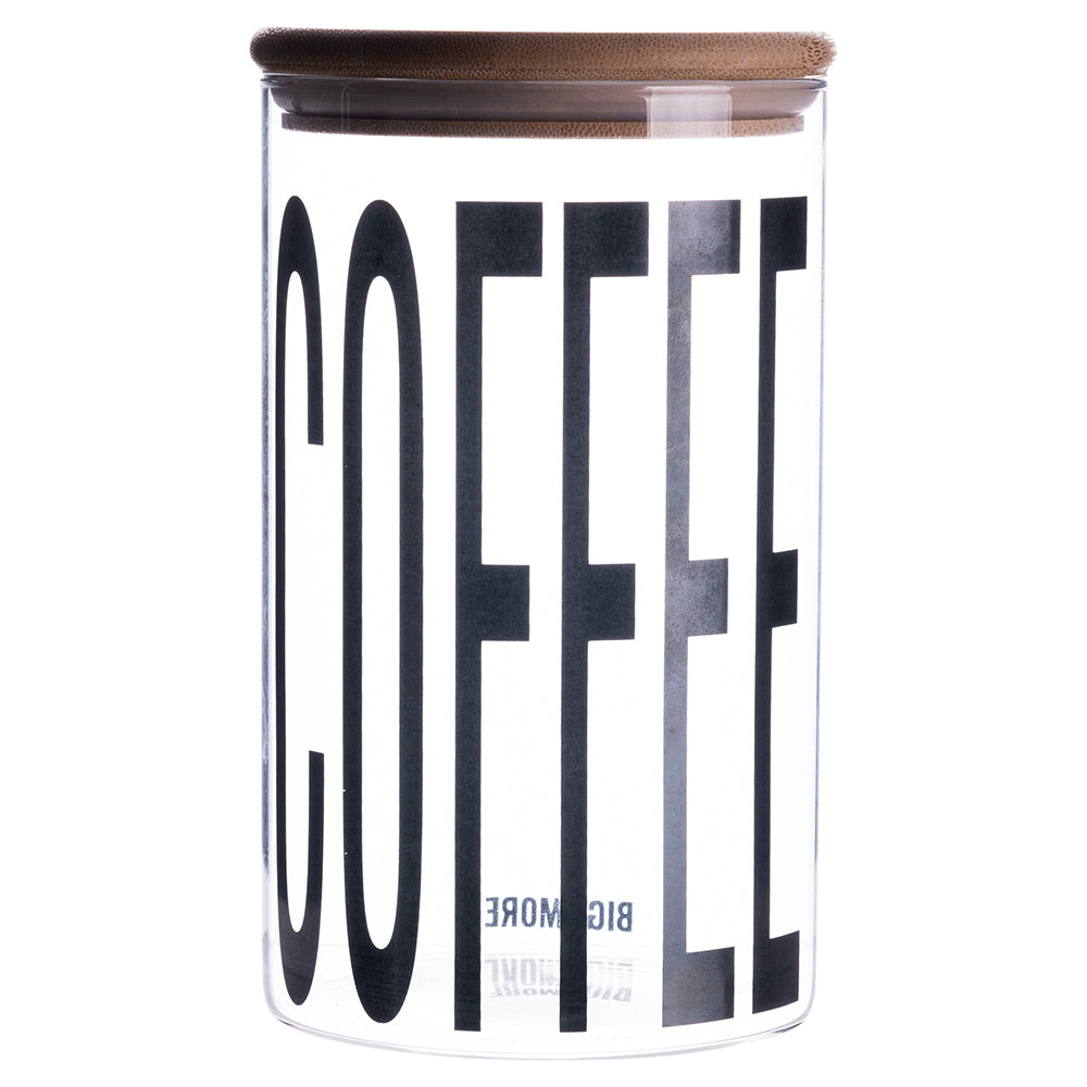 BIGISMORE <COFFEE> GLASS JAR WITH BAMBOO LID - 5920976