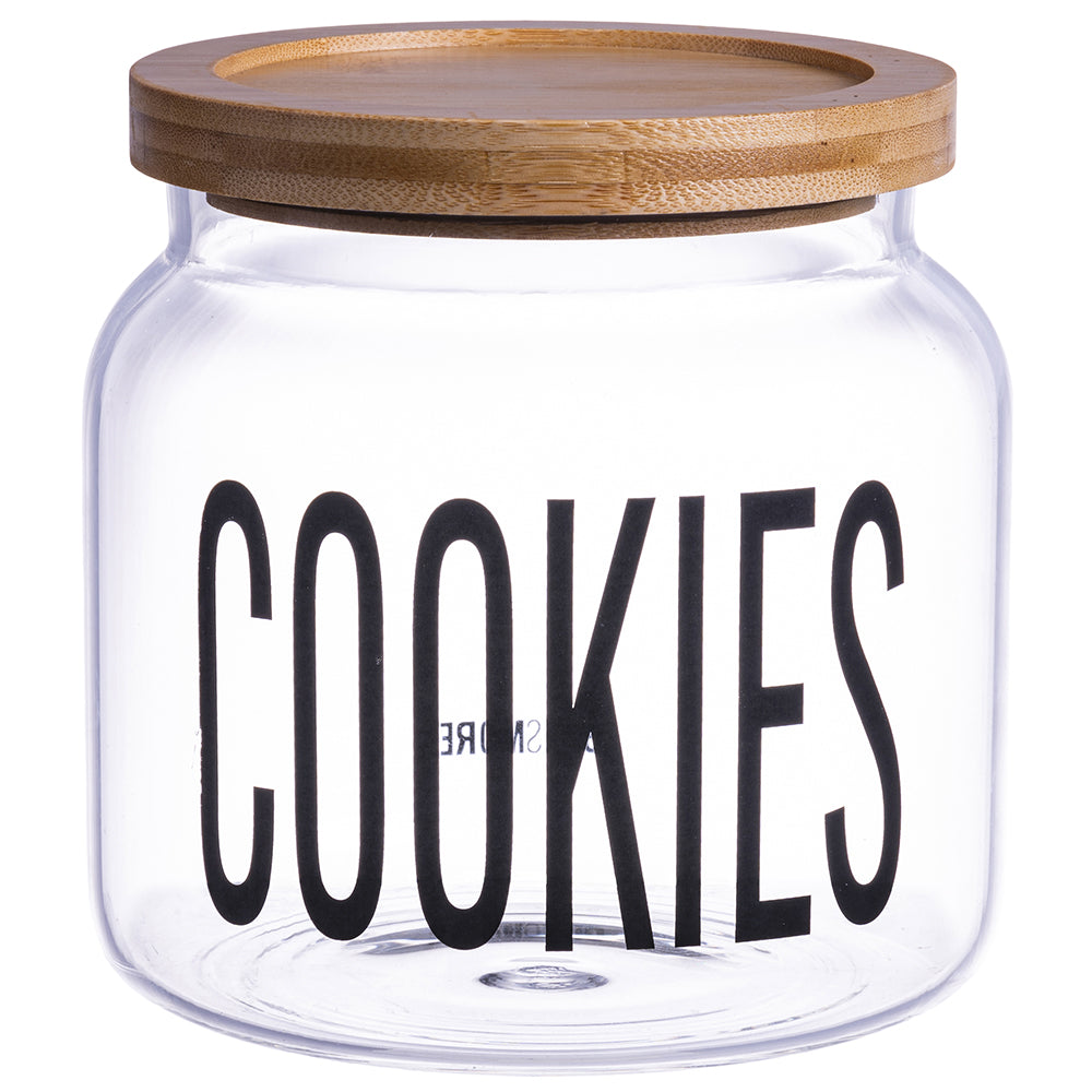 BIGISMORE <COOKIE> GLASS JAR WITH BAMBOO LID - 5920977