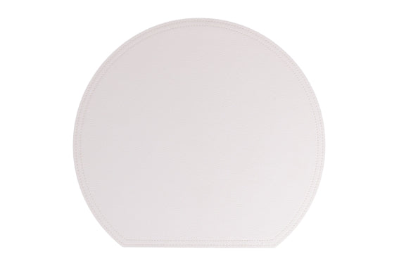 HORECA HALF-MOON PLACEMAT 36,5X33 E/LEATHER WHITE- 5921702
