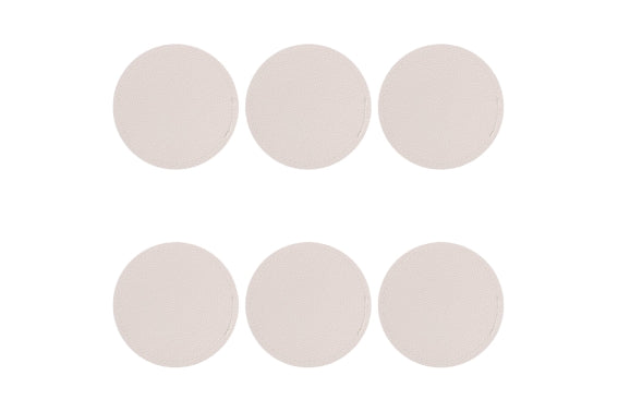 HORECA SET 6 CREAM LEATHER EFFECT COASTERS D10CM - 5921719