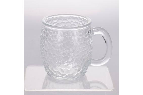 HAMMERED GLASS CUP 350 ML TRANSPARENT - 5921734