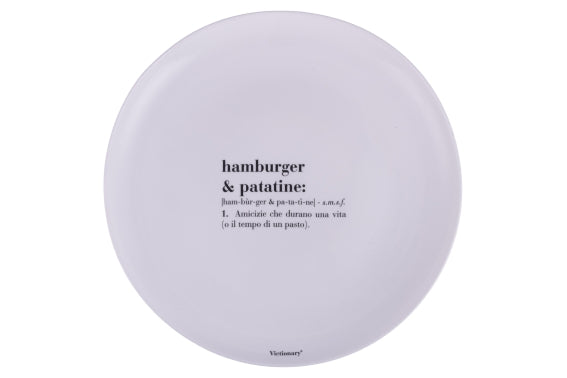 VICTIONARY PLATE / HAMBURGER AND FRIES 33 CM - 5922057