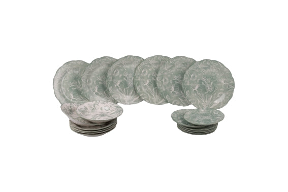 FLEURETTE DINNER SET 18PCS GREEN - 5922189