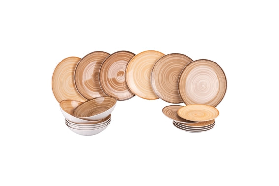 BAITA CHOCOLATE DINNER SET 18 PCS OF PORCELAIN - 5922985