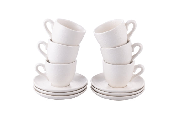HORECA SET OF 6 COFFEE CUPS / SAUCER WHITE - 5923151
