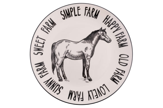 FARM DINNER PLATE HORSE - 5923356