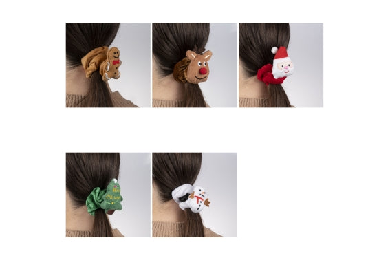 XMAS SCRUNCHIE 5 ASS - 5923606