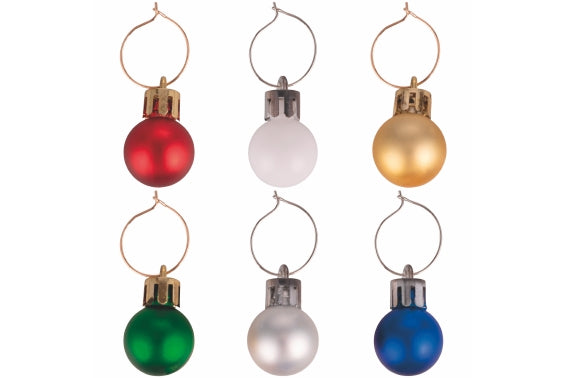 XMAS SET 6 MATT GLASS MARKER CHARMS - 5923823