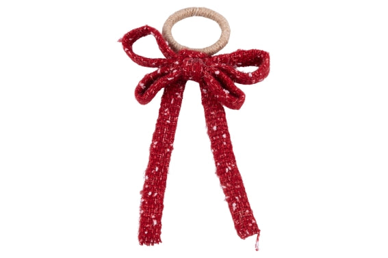XMAS FIOCCHI NAPKIN RING RED BOW 15CM - 5923954