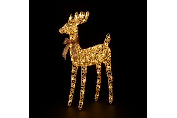 XMAS IRON REINDEER 85X20X48CM W/120 LED - 5924852