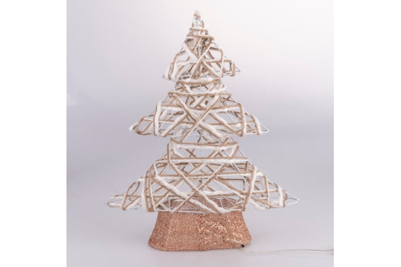 XMAS IRON CHRISTMAS TREE 35X40CM W/20LED - 5924853
