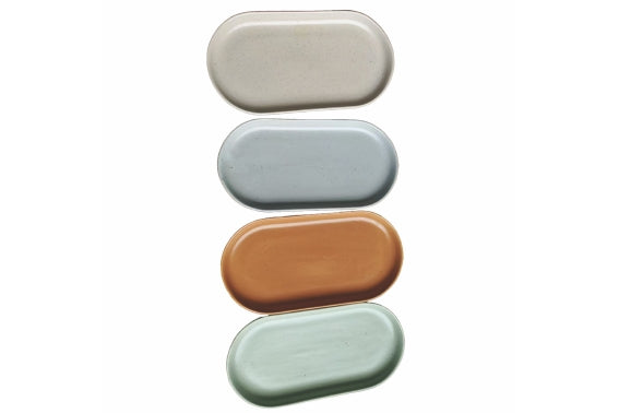 THE MARKET 2°QUALITY OVAL PLATE 24,5X12CM 4 ASS - 5925197