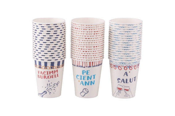 UEUE SET 18 BICCHIERI CARTA 3ASS 250ML - 5925232