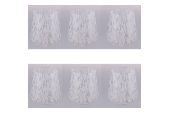 CANDY SET 6 WHITE WATER GLASSES 410ML - 5925327