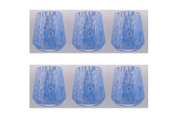 CANDY SET 6 TURQUOISE WATER GLASSES 410ML - 5925328