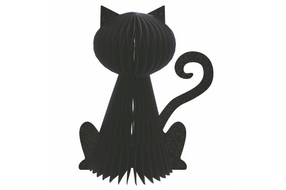 HALLOWEEN DECOR.PAPER 20CM CAT/VELCRO - 5925337