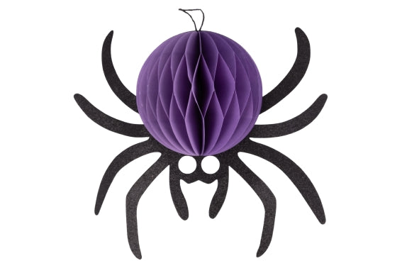 HALLOWEEN DECOR.PAPER 18CM SPIDER/VELCRO - 5925345
