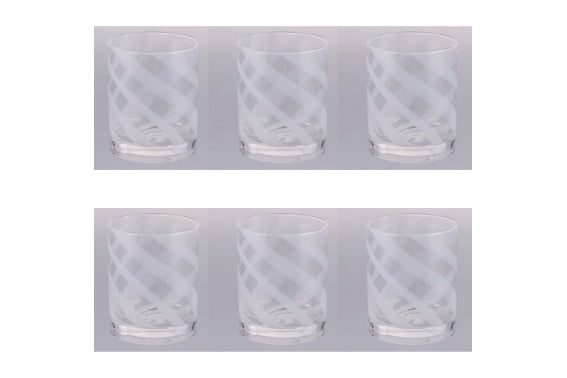 VERTIGO SET OF 6 WHITE WATER GLASSES 340ML - 5925973