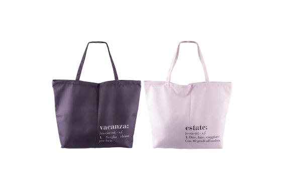 VICTIONARY FABRIC BEACH BAG 45X60CM 2ASS - 5926560