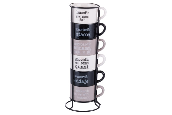 SPQERE WEEK SET 6 CUPS 90ML STACK. W/STAND - 5926858
