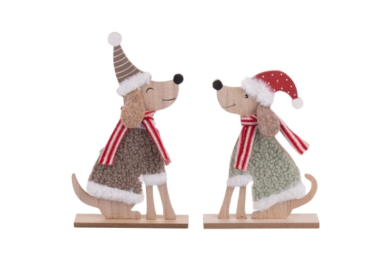 XMAS DACHSHUND/SCARF 2 ASS H. 30CM - 5926907