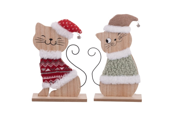 XMAS CAT W/HAT H. 29CM 2 ASS - 5926914