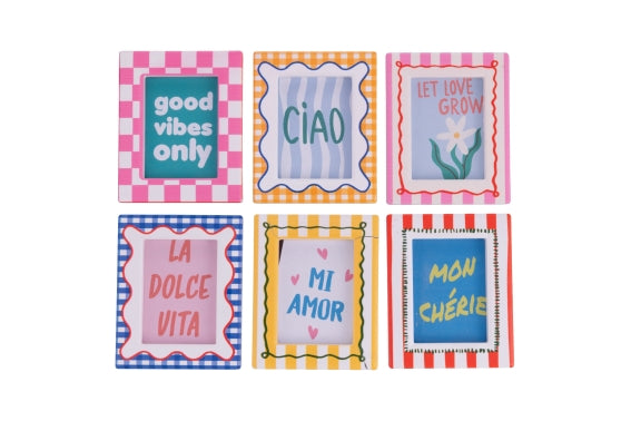 MORE AMOR PHOTO FRAME 6.5X8 CM WITH MAGNET 6 ASS. - 5927468