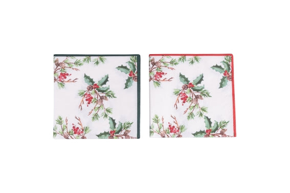 VINTAGE XMAS SET 30 PAPER NAPKINS 2 ASS - 5927816