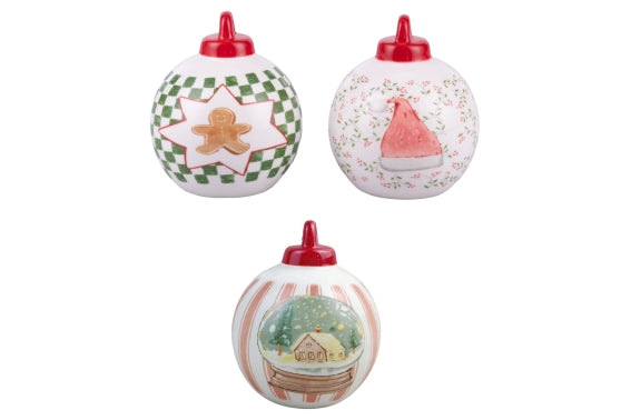XMAS COTTAGE BALL CHRISTMAS 3 ASS - 5927836