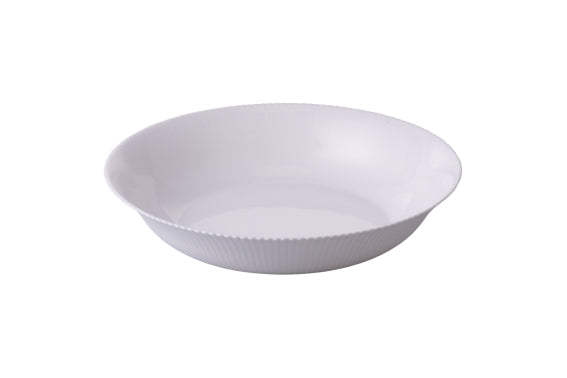 WHITE PLISSE SALAD BOWL OPAL.28 CM - 5928374