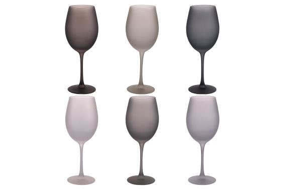 HAPPY HOUR STONES SET 6 GOBLETS FROSTED 565ML - 5928694