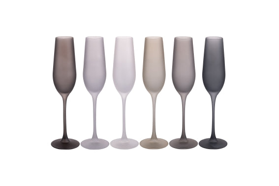 HAPPY HOUR PROVENCE SET 6 FLUTE FROSTED 190ML - 5928698
