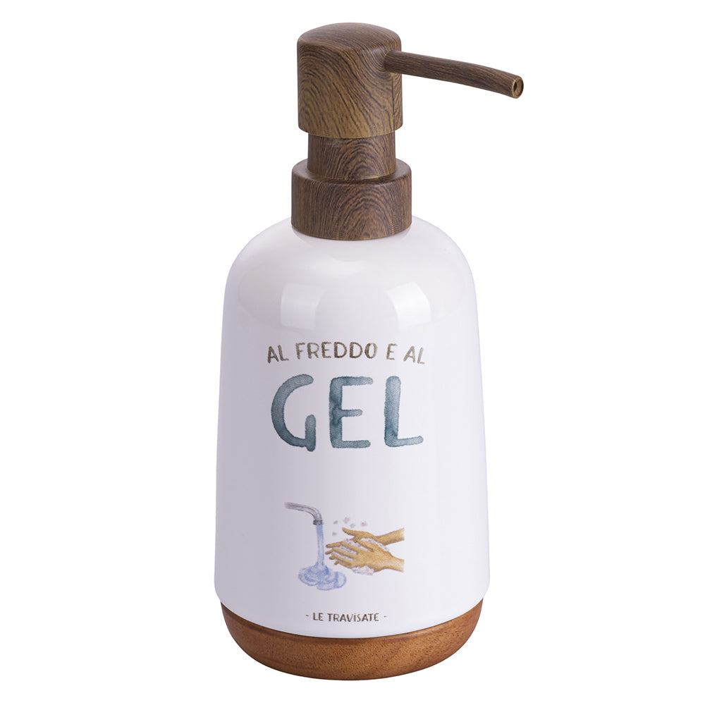Stoneware liquid soap dispenser 350 ml, Le Travisate