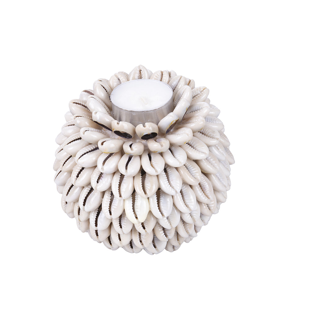 SAND CANDLE HOLDER WITH SHELLS 12*12*12 CM - 2188063