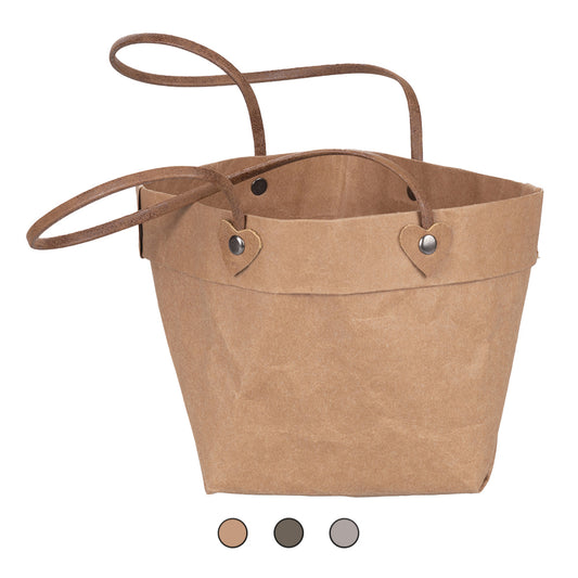 SMALL PAPER BAG WITH LEATHER HANDLES 3 A - 2188069