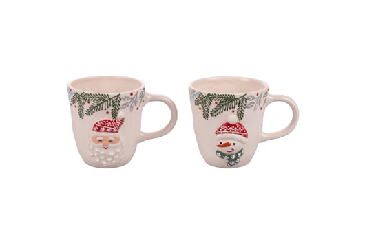 XMAS MUG 500 ML EMBOSSED 2 ASS - 2188167