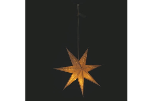 XMAS STAR LED VELVET GREY - 2188226