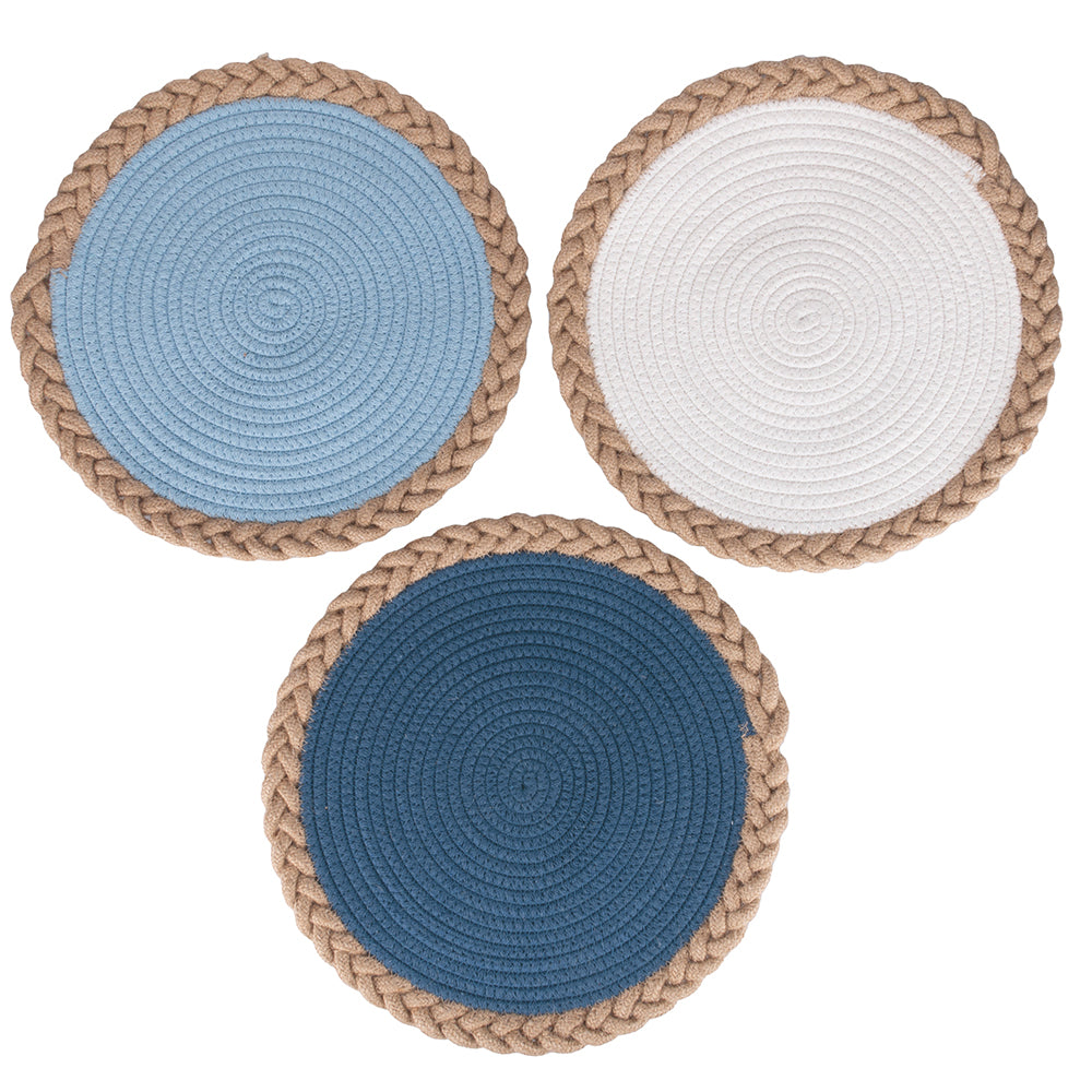 POLYCOTTON PLACEMAT JUTE FRAME SH OCEAN 3 ASS - 2188252