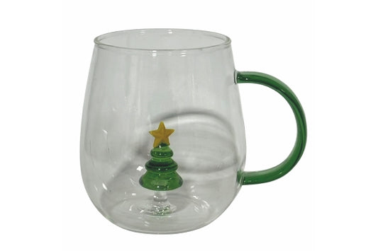 XMAS BOROSILICATE MUG 3D TREE  450ML - 2188286